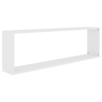 vidaXL Rafturi de perete cub, 4 buc., alb, 100x15x30cm lemn prelucrat vidaXL Rafturi de perete cub, 4 buc., alb, 100x15x30cm lemn prelucrat