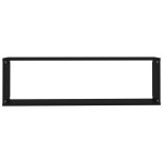 vidaXL Rafturi de perete cub, 2 buc., negru, 100x15x30 cm, PAL
