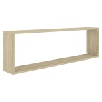 vidaXL Rafturi de perete cub, 4 buc., stejar sonoma, 100x15x30 cm, PAL