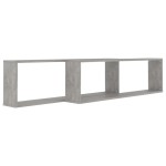 vidaXL Rafturi de perete cub, 2 buc., gri beton, 100x15x30 cm, PAL vidaXL Rafturi de perete cub, 2 buc., gri beton, 100x15x30 cm, PAL