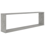 vidaXL Rafturi de perete cub, 2 buc., gri beton, 100x15x30 cm, PAL vidaXL Rafturi de perete cub, 2 buc., gri beton, 100x15x30 cm, PAL