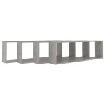 vidaXL Rafturi de perete cub, 4 buc., gri beton, 100x15x30 cm, PAL vidaXL Rafturi de perete cub, 4 buc., gri beton, 100x15x30 cm, PAL