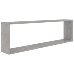 vidaXL Rafturi de perete cub, 4 buc., gri beton, 100x15x30 cm, PAL vidaXL Rafturi de perete cub, 4 buc., gri beton, 100x15x30 cm, PAL