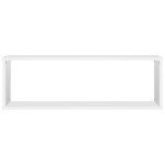 vidaXL Rafturi de perete cub, 4 buc., alb, 80x15x26,5cm lemn prelucrat