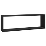 vidaXL Rafturi de perete cub 4 buc. negru 80x15x26,5 cm lemn prelucrat vidaXL Rafturi de perete cub 4 buc. negru 80x15x26,5 cm lemn prelucrat