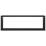 vidaXL Rafturi de perete cub 4 buc. negru 80x15x26,5 cm lemn prelucrat vidaXL Rafturi de perete cub 4 buc. negru 80x15x26,5 cm lemn prelucrat