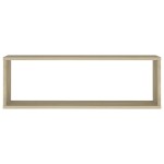 vidaXL Rafturi de perete cub, 2 buc., stejar sonoma, 80x15x26,5 cm PAL