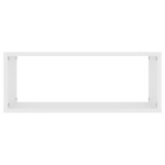 vidaXL Rafturi de perete cub 2 bucăți alb 60x15x23 cm lemn prelucrat vidaXL Rafturi de perete cub 2 bucăți alb 60x15x23 cm lemn prelucrat