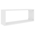 vidaXL Rafturi de perete cub, 4 buc., alb, 60x15x23 cm, lemn prelucrat