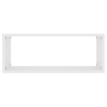 vidaXL Rafturi de perete cub, 4 buc., alb, 60x15x23 cm, lemn prelucrat