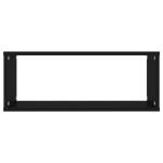 vidaXL Rafturi de perete în formă de cub, 4 bucăți, negru, 60x15x23 cm, PAL vidaXL Rafturi de perete în formă de cub, 4 bucăți, negru, 60x15x23 cm, PAL
