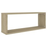 vidaXL Rafturi de perete cub, 2 buc., stejar sonoma, 60x15x23 cm, PAL