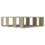 vidaXL Rafturi de perete cub, 4 buc., stejar sonoma, 60x15x23 cm, PAL
