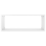 vidaXL Rafturi de perete cub, 2 buc, alb extralucios, 60x15x23 cm, PAL vidaXL Rafturi de perete cub, 2 buc, alb extralucios, 60x15x23 cm, PAL