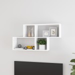 vidaXL Raft de perete, alb, 100x18x53 cm, lemn prelucrat vidaXL Raft de perete, alb, 100x18x53 cm, lemn prelucrat