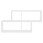 vidaXL Raft de perete, alb, 100x18x53 cm, lemn prelucrat vidaXL Raft de perete, alb, 100x18x53 cm, lemn prelucrat