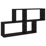 vidaXL Raft de perete, negru, 100x18x53 cm, PAL vidaXL Raft de perete, negru, 100x18x53 cm, PAL