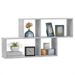 vidaXL Raft de perete, gri beton, 100x18x53 cm , PAL