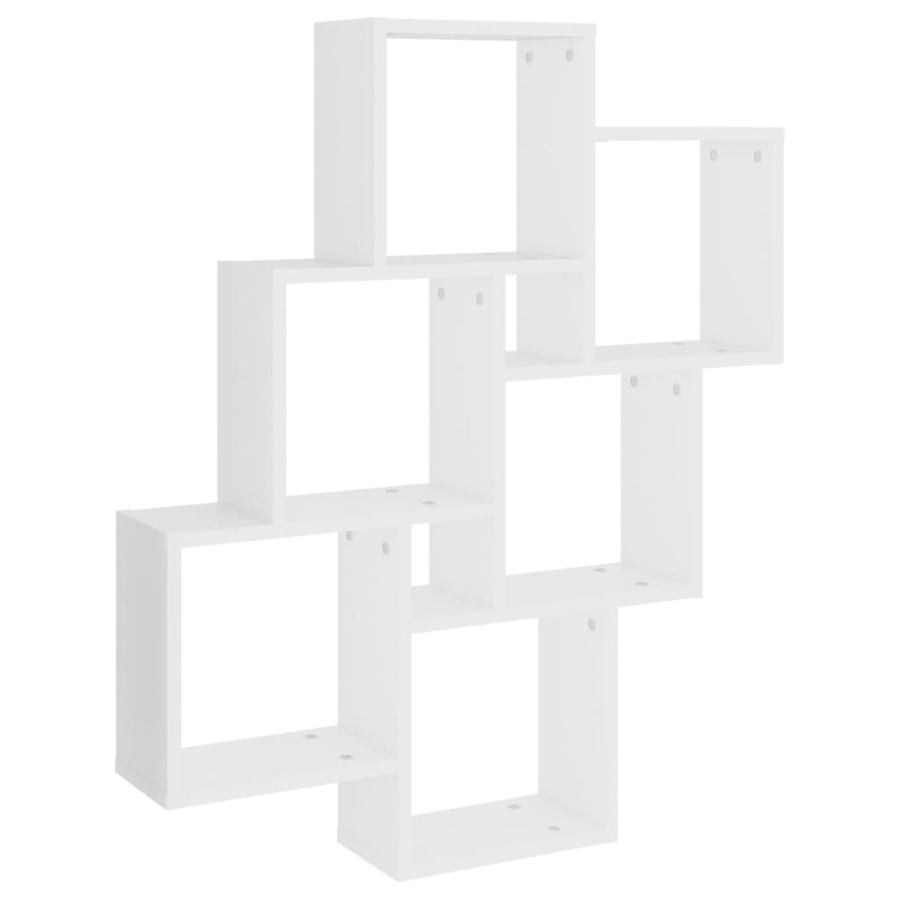vidaXL Raft de perete cub, alb, 78x15x93 cm lemn prelucrat