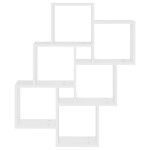 vidaXL Raft de perete cub, alb, 78x15x93 cm lemn prelucrat vidaXL Raft de perete cub, alb, 78x15x93 cm lemn prelucrat