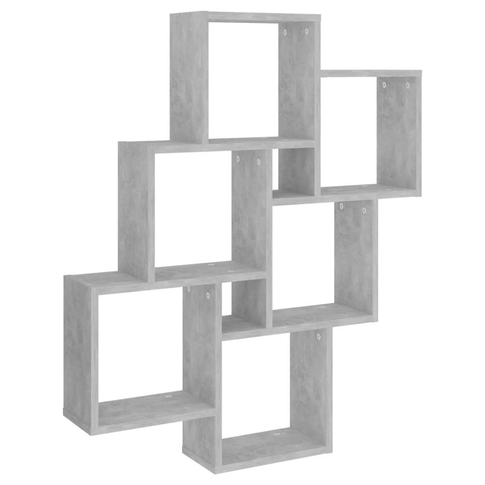 vidaXL Raft de perete cub, gri beton, 78x15x93 cm, PAL