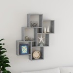 vidaXL Raft de perete cub, gri beton, 78x15x93 cm, PAL vidaXL Raft de perete cub, gri beton, 78x15x93 cm, PAL