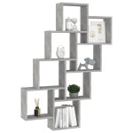 vidaXL Raft de perete cub, gri beton, 90x15x119 cm, PAL vidaXL Raft de perete cub, gri beton, 90x15x119 cm, PAL