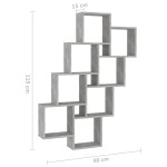 vidaXL Raft de perete cub, gri beton, 90x15x119 cm, PAL vidaXL Raft de perete cub, gri beton, 90x15x119 cm, PAL