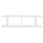 vidaXL Rafturi de perete, 2 buc., alb, 75x18x20 cm, lemn