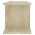 vidaXL Rafturi de perete, 2 buc., stejar sonoma, 75x18x20 cm, lemn
