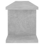 vidaXL Rafturi de perete, 2 buc., gri beton, 105x18x20 cm, PAL