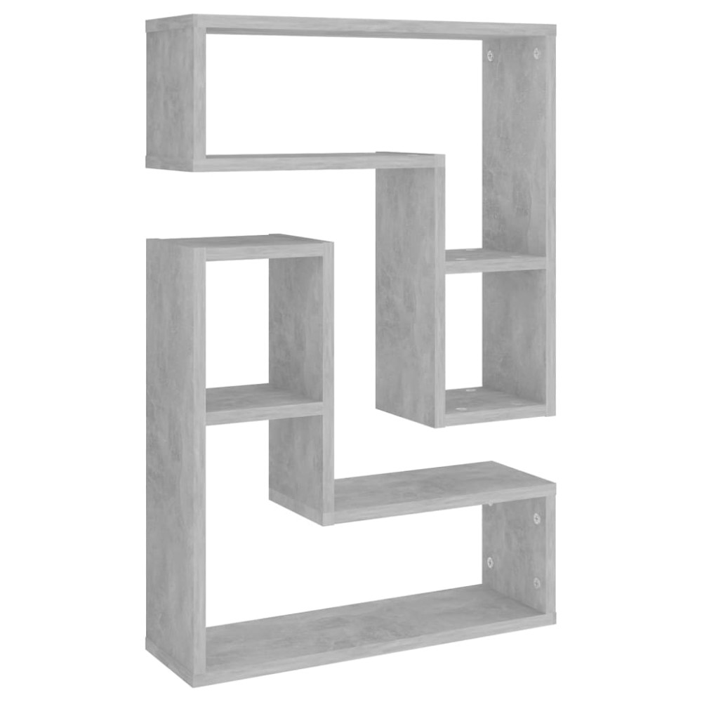 vidaXL Rafturi de perete, 2 buc., gri beton, 50x15x50 cm, PAL
