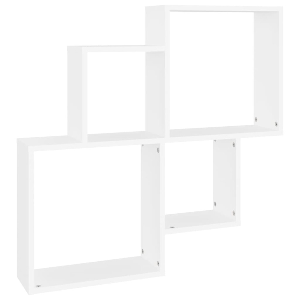 vidaXL Raft de perete cub, alb, 80x15x78,5 cm PAL