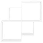 vidaXL Raft de perete cub, alb, 80x15x78,5 cm PAL vidaXL Raft de perete cub, alb, 80x15x78,5 cm PAL