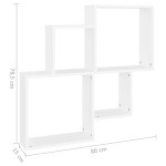vidaXL Raft de perete cub, alb, 80x15x78,5 cm PAL vidaXL Raft de perete cub, alb, 80x15x78,5 cm PAL