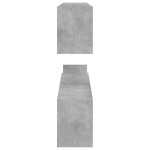 vidaXL Rafturi de perete, 2 buc, gri beton, 100x15x20 cm, PAL