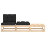 vidaXL Set mobilier de grădină cu perne, 3 piese, lemn masiv de pin vidaXL Set mobilier de grădină cu perne, 3 piese, lemn masiv de pin