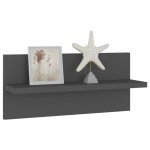 vidaXL Rafturi de perete, 4 buc., gri, 40x11,5x18 cm, PAL