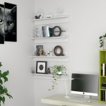 vidaXL Rafturi de perete, 4 buc., alb, 80x11,5x18 cm, PAL