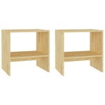vidaXL Noptiere, 2 buc., 40x30,5x40 cm, lemn masiv de pin