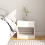 vidaXL Noptiere, 2 buc., alb, 40x31x40 cm, lemn masiv de pin