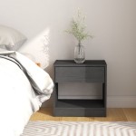 vidaXL Noptiere, 2 buc., gri, 40x31x40 cm, lemn masiv de pin vidaXL Noptiere, 2 buc., gri, 40x31x40 cm, lemn masiv de pin
