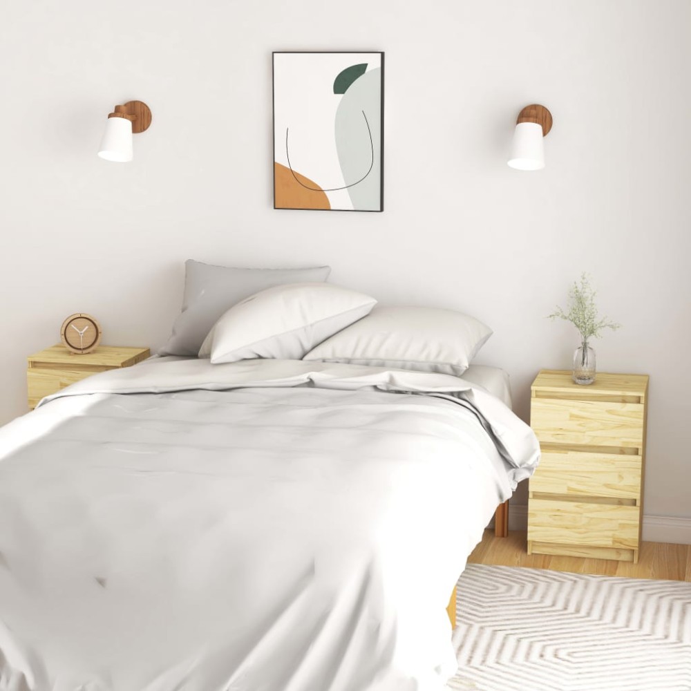 vidaXL Noptiere, 2 buc., 40x29,5x64 cm, lemn masiv de pin