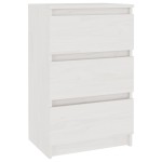 vidaXL Noptieră, alb, 40x29,5x64 cm, lemn masiv de pin