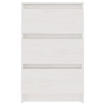 vidaXL Noptieră, alb, 40x29,5x64 cm, lemn masiv de pin