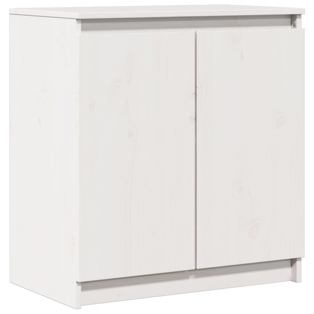 vidaXL Dulap lateral, alb, 60x36x65 cm, lemn masiv de pin