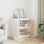 vidaXL Dulap lateral, alb, 60x36x65 cm, lemn masiv de pin vidaXL Dulap lateral, alb, 60x36x65 cm, lemn masiv de pin
