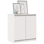 vidaXL Dulap lateral, alb, 60x36x65 cm, lemn masiv de pin vidaXL Dulap lateral, alb, 60x36x65 cm, lemn masiv de pin