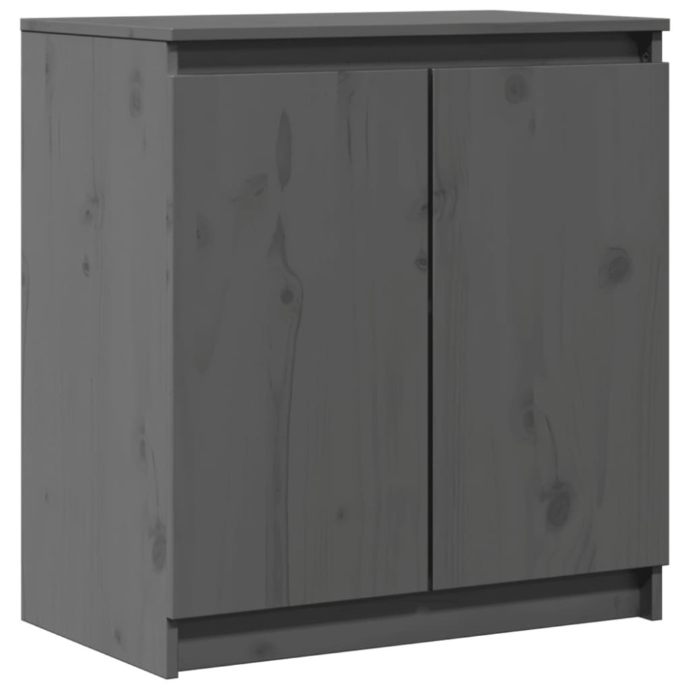 vidaXL Dulap lateral, gri, 60x36x65 cm, lemn masiv de pin