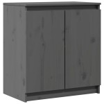 vidaXL Dulap lateral, gri, 60x36x65 cm, lemn masiv de pin